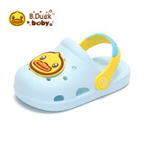 B.Duck小黄鸭童鞋儿童拖鞋男女童耐磨家居鞋洞洞鞋5302蓝色32