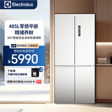 伊莱克斯（Electrolux）485L十字四门 零感平嵌大容量多维变温储鲜智能恒温净味一级能效冰箱EQE4800A-W