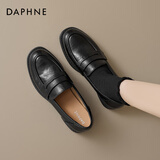 达芙妮英伦风乐福鞋女加绒秋冬季2025新款软底皮小鞋不累脚女配裙子单鞋