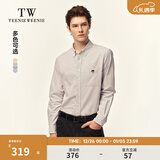 Teenie Weenie小熊男装长袖衬衫男2025春季新款老钱风刺绣衬衣上衣 灰色 M