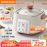 苏泊尔（SUPOR）电炖锅 电炖盅 煲汤锅炖汤锅隔水炖锅 燕窝炖盅煮粥神器 电汤锅 陶瓷熬粥专用锅DZ25YC828多功能锅