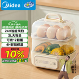 美的（Midea）煮蛋器蒸蛋器双层家用迷你小蒸锅 早餐鸡蛋羹自动断电防干烧便携式家用MZ-ZDE2015D