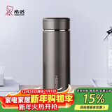 希诺（heenoor）保温杯男大容量不锈钢水杯办公车载便携茶杯子XN-7602灰色 550mL