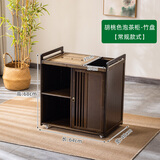皇威马移动茶桌家用小茶台竹木茶车茶几茶具套装自动烧水壶一体茶水柜 65长单门