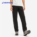迪卡侬（DECATHLON）抓绒裤户外秋冬男女保暖裤内胆绒裤运动加绒秋裤直筒裤裤子 男款-黑色（新老款随机发货） L