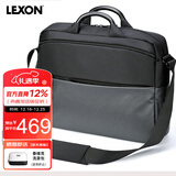 乐上（LEXON）电脑包15.6/16英寸手提公文包男商务笔记本包拼接单肩斜挎包
