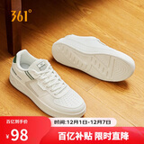 361°运动男鞋秋冬季学生复古厚底增高小白休闲板鞋子男672426615-3