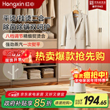 红心挂烫机 【衣帽架设计】家用蒸汽小型手持电熨斗除菌除螨手持挂式烫衣服 立式熨烫机 YSH-2601 米白色【带熨烫板】