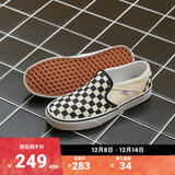 VANS范斯官方 Asher黑白棋盘格夏日一脚蹬女鞋帆布鞋 黑白棋盘格(男款) 42