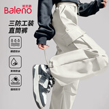班尼路（Baleno）美式三防工装裤子女2025春秋季新款高腰宽松街头潮流两穿休闲长裤