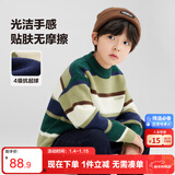 左西男童毛衣加厚针织衫儿童冬装2025新款男孩大童毛线衣 绿色 160