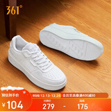 361°运动男鞋秋冬季学生复古厚底增高小白休闲板鞋子男672426615-1