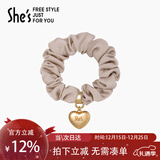 She's茜子心型职业发圈丸子头皮筋简约发绳时尚头饰圣诞礼物送女友