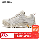 迈乐（Merrell）官方店男女款户外登山徒步鞋减震MOAB 3迈越者轻量防滑耐磨透气 J037522浅米白（女款） 36