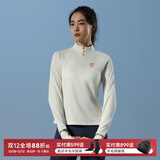 马孔多（macondo）原创单品｜加绒立领半开拉链跑步上衣4代吸湿排汗骨白色女2XL