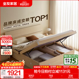 全友家居现代简约高箱储物收纳床主卧1.8米x2米双人大床家具政府补贴 【原木色 | 储物】床+床头柜*2+2K垫 1.8x2米【爆款+性价比超高】