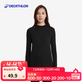 迪卡侬（DECATHLON）保暖内衣男女秋衣秋裤速干防寒滑雪上衣裤子套装- BL 100 SKI100 【女士】黑色上装 M