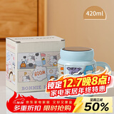 贝瑟斯马克杯陶瓷咖啡杯情侣杯猫猫创意礼物早餐杯泡茶蓝色带盖水杯子