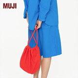 MUJI IDEE 简易收叠巾着包 YD25CC1S 购物袋多巴胺 红色 长25x宽16x高27㎝