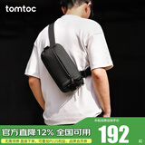 tomtoc胸包男士斜挎包单肩包休闲防水机能时尚Switch收纳包T21S1 性能款 曜石黑