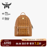 MCM【出游爆款】STARK 小中号铆钉双肩包背包男女同款 干邑色