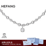 HEFANG何方珠宝气泡方糖项链锁骨链银女士轻奢高级感生日圣诞礼物送女友