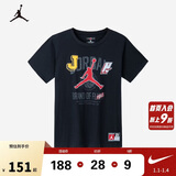 JordanNIKE耐克童装男女童短袖T恤JORDAN夏季儿童上衣 正黑色 150(M) 