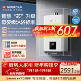 能率（NORITZ）【慧心·小自在】13升燃气热水器 天然气  卧室级静音 精控恒温 银离子抑菌 小尺寸13EX31FEX 防冻