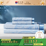 富安娜凉席冰丝席夏凉席子夏天软凉席1.5x2米双人空调席可折叠三件套