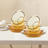 康宁餐具  pyrex百丽餐具耐热玻璃碗碟套装12件组OV12/CN