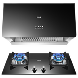 万家乐油烟机【AZ1】中式抽油烟机灶具套装16立方小尺寸出租房小户型换新免扩孔烟灶套装AZ1+C2R1液化气