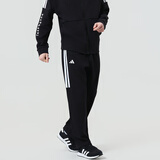 阿迪达斯（adidas）裤子男款秋冬运动户外休闲卫裤跑步运动裤 黑白 M