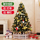 蒂诗卡圣诞树家用客厅公司店铺加密发光大型摆件新款圣诞节装饰品布置 1.5米豪华圣诞树