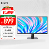 HKC 31.5英寸 IPS屏幕 滤蓝光不闪屏 广色域 三面微边可壁挂 节能认证 商务办公台式电脑显示器 V3218