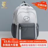 LUCKY LION男士双肩包背包大容量商务旅行出差电脑包初高中学生书包墨蓝隐灰