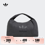 adidas「云朵包」牛仔风大容量运动挎包女子阿迪达斯官方三叶草 黑色 NS
