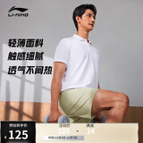 李宁短袖POLO衫透气轻薄男健身系列翻领运动上衣APLU253