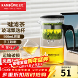 金灶（KAMJOVE） 飘逸杯茶道杯玻璃茶壶泡茶壶茶具玲珑杯泡茶器茶壶玻璃壶花茶壶 TP-160（500ml）搭配两个小茶杯