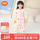 良良（liangliang）婴儿睡袋夏季空调房防踢被宝宝纯棉可拆袖儿童睡袋 拼图粉·寒冬款【适合10-15℃】 L（建议身高80-95cm）