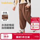 巴拉巴拉童装儿童长裤男童女童宝宝束脚裤子秋冬宽松百搭休闲裤 咖啡50893 110 cm