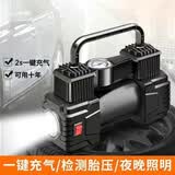 XMSJ车载充气泵汽车专用双缸打气泵带测胎压打气筒便携式多功能打气泵 //.升级-双8000缸【有灯】有胎压监测