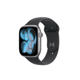 Apple/苹果 Watch S11 智能手表GPS+蜂窝款46毫米深空灰色铝金属表壳黑色运动型表带S/M MFDD4CH/B
