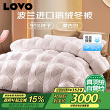 LOVO罗莱 95%白鹅绒 欧洲进口 冬被 1100g填充 200*230cm 白色