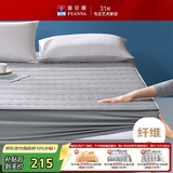 富安娜床垫保护垫纯棉抗菌加厚褥子可水洗床罩防滑床垫保护套蓝1.5米床
