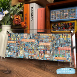 botop儿童成人集装箱拼图160片迷你装饰摆件生日圣诞礼物减压玩具益智 鱼市160片 160片