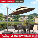 紫叶户外遮阳伞大太阳伞庭院伞花园阳台站岗遮阳伞方形摆摊沙滩伞