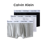 Calvin KleinCK 男士平角内裤套装套盒 3条装 送男友礼物 U2664G 998黑白灰 S