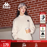 卡帕（Kappa）套头衫情侣男女宽松运动卫衣休闲圆领外套K0CZ2WT93V 浪漫白 L