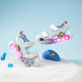 B.Duck小黄鸭童鞋儿童凉鞋男女童发光亮灯鞋宝宝夏季包头凉鞋5018白粉29