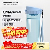 特百惠（Tupperware）茶韵500ML塑料杯男女士学生夏季运动水杯子户外便携大容量 冰水蓝